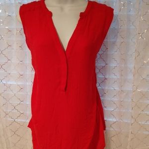 Women's Plus Size Sleeveless Blouse Orange